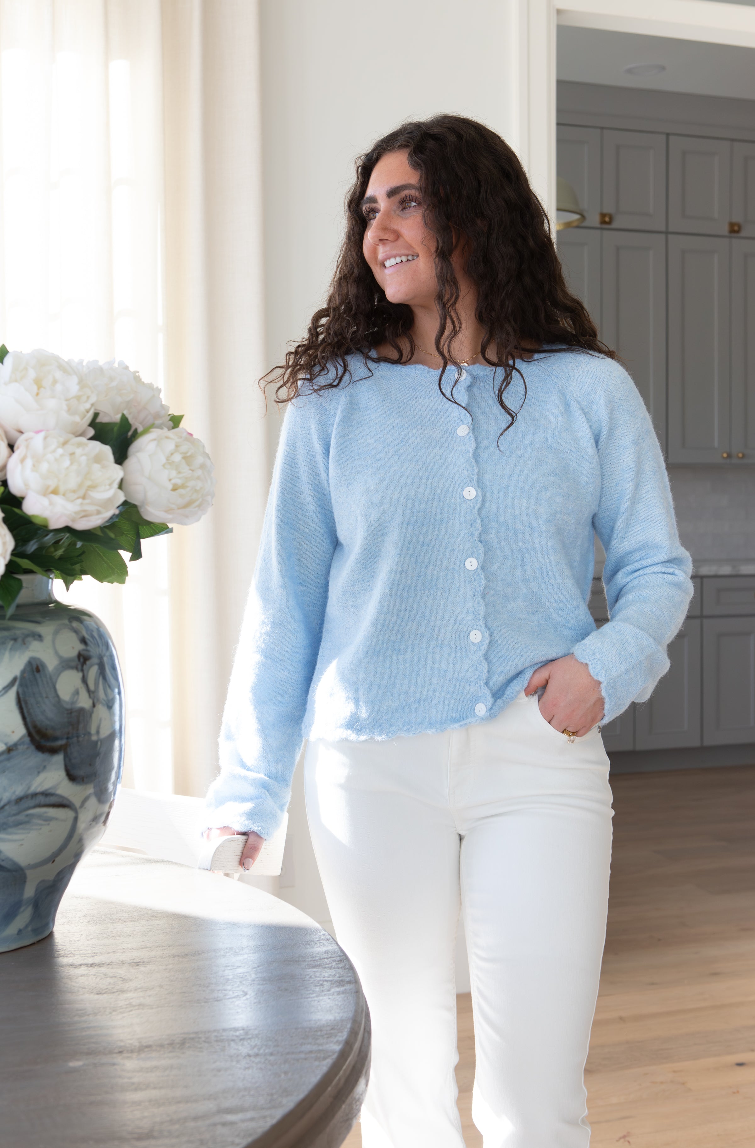 The Tiffany Cardigan | Scallop Edge Cardigan