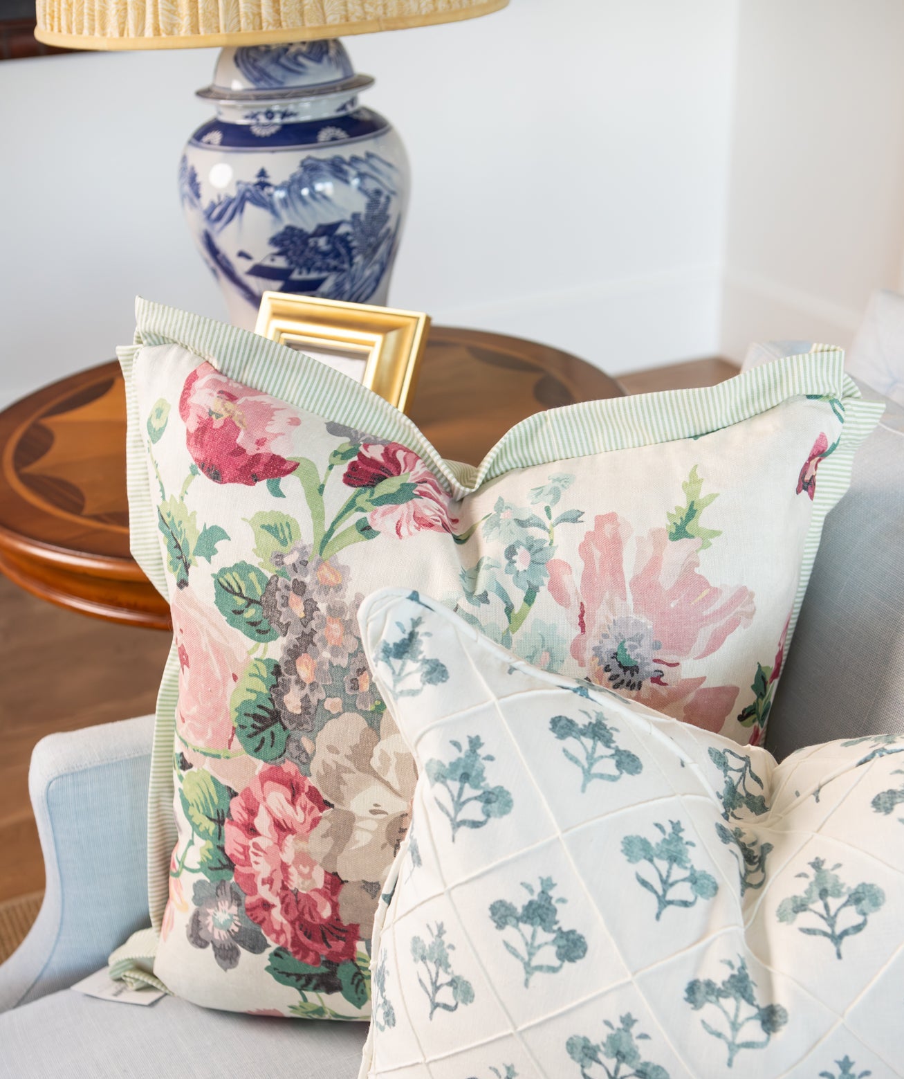 Briarwood Bloom with Pleated Edge Pillow