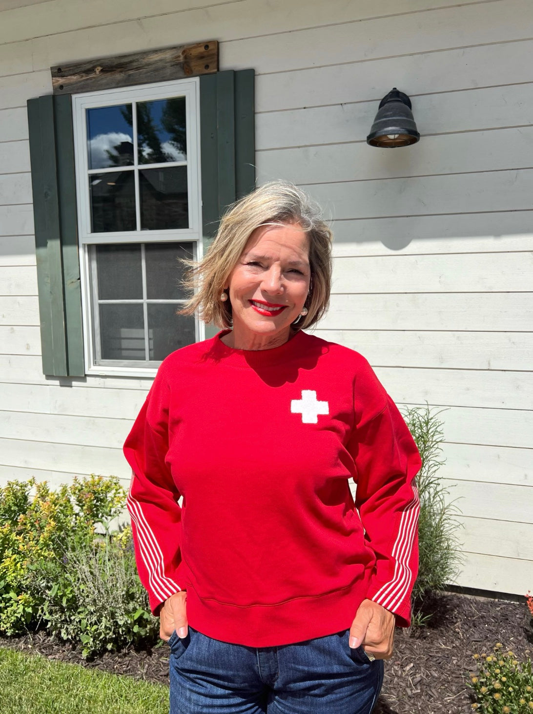 Red Swiss Cross Sweatshirt