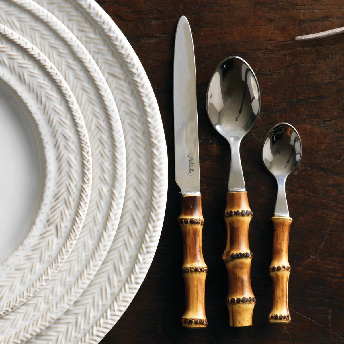 Natural Bamboo 5 Piece Place Setting