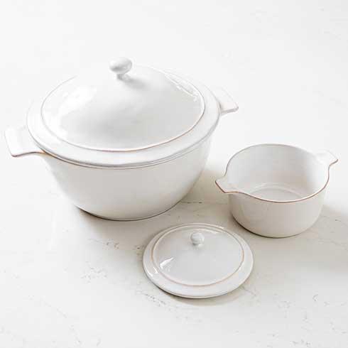 Puro Casserole with Lid - Whitewash 12"