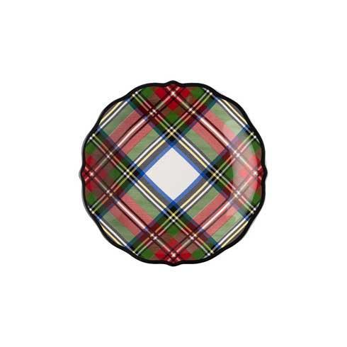 Stewart Tartan Side/Cocktail Plate Set/4