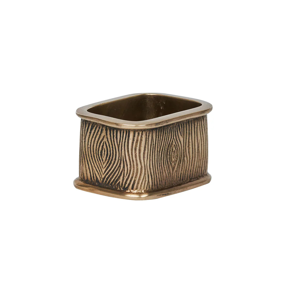 Blenheim Oak Metal Napkin Ring ­ Antique  Brass