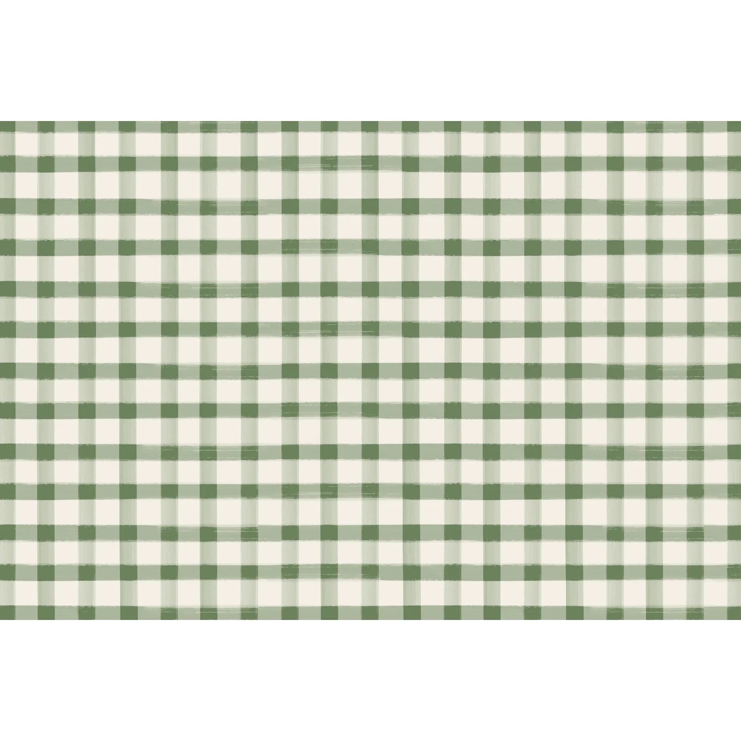 Dark Green Painted Check Placemats