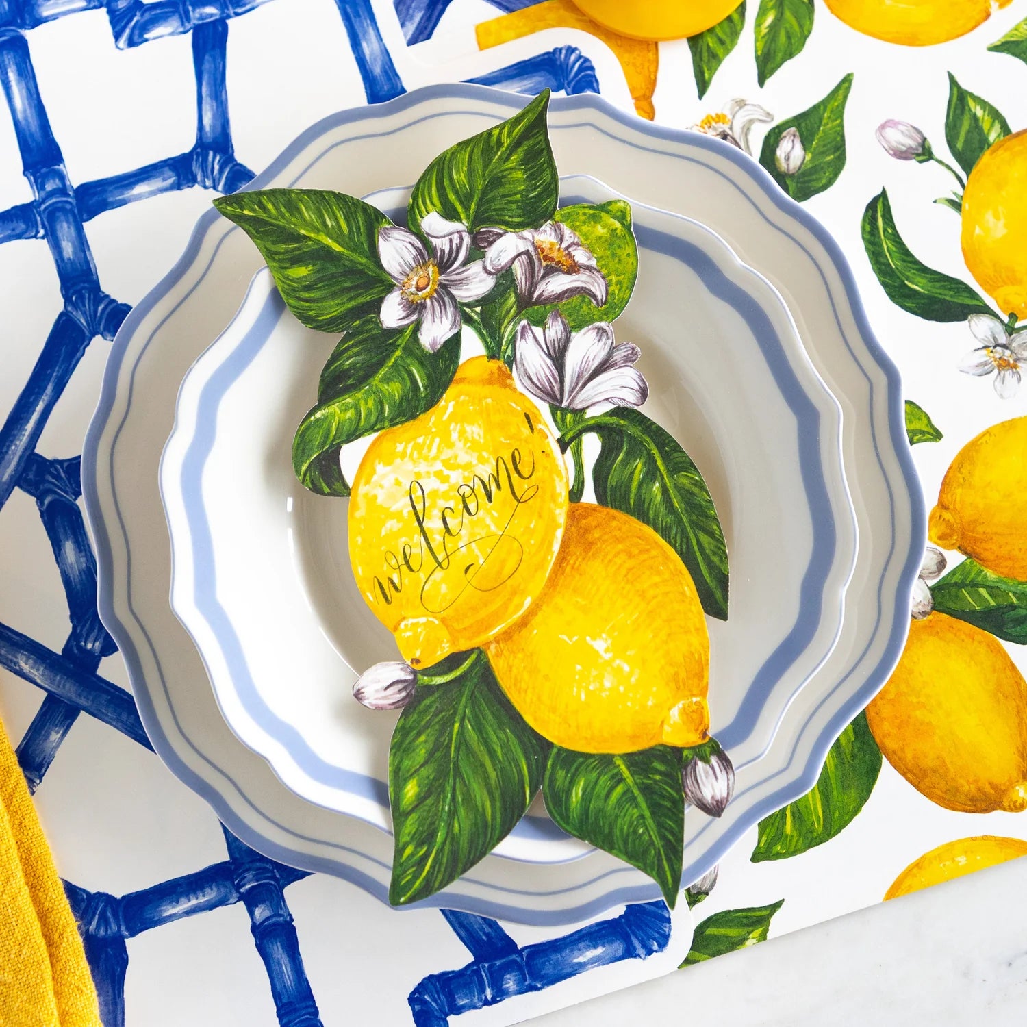 Cornflower Blue Icing on the Cake Salad Plate