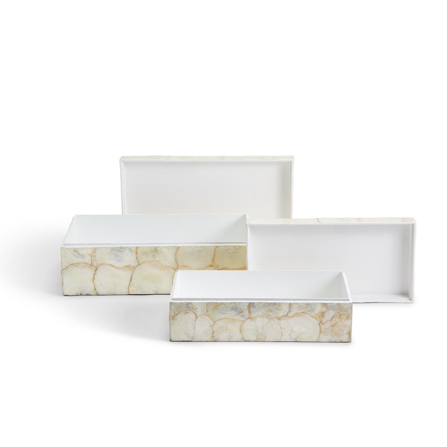 White Capiz Shell Accent Box