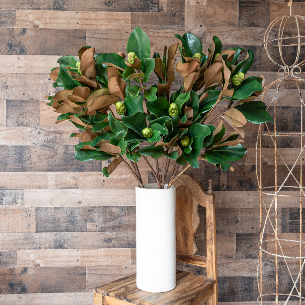 Real Touch Magnolia Leaf Branch 44" Set of 2