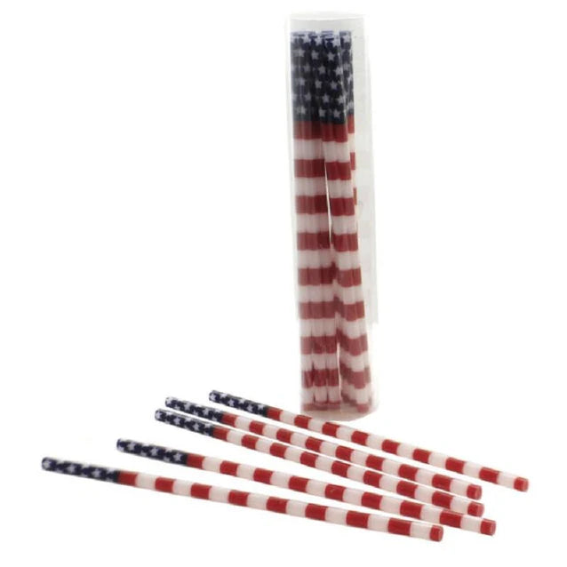 American Flag Straws, Pkg/20