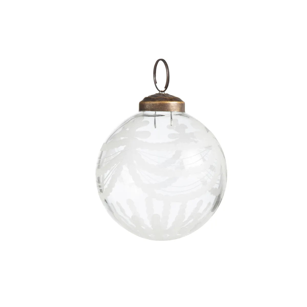 Etched Garland Glass Ornament