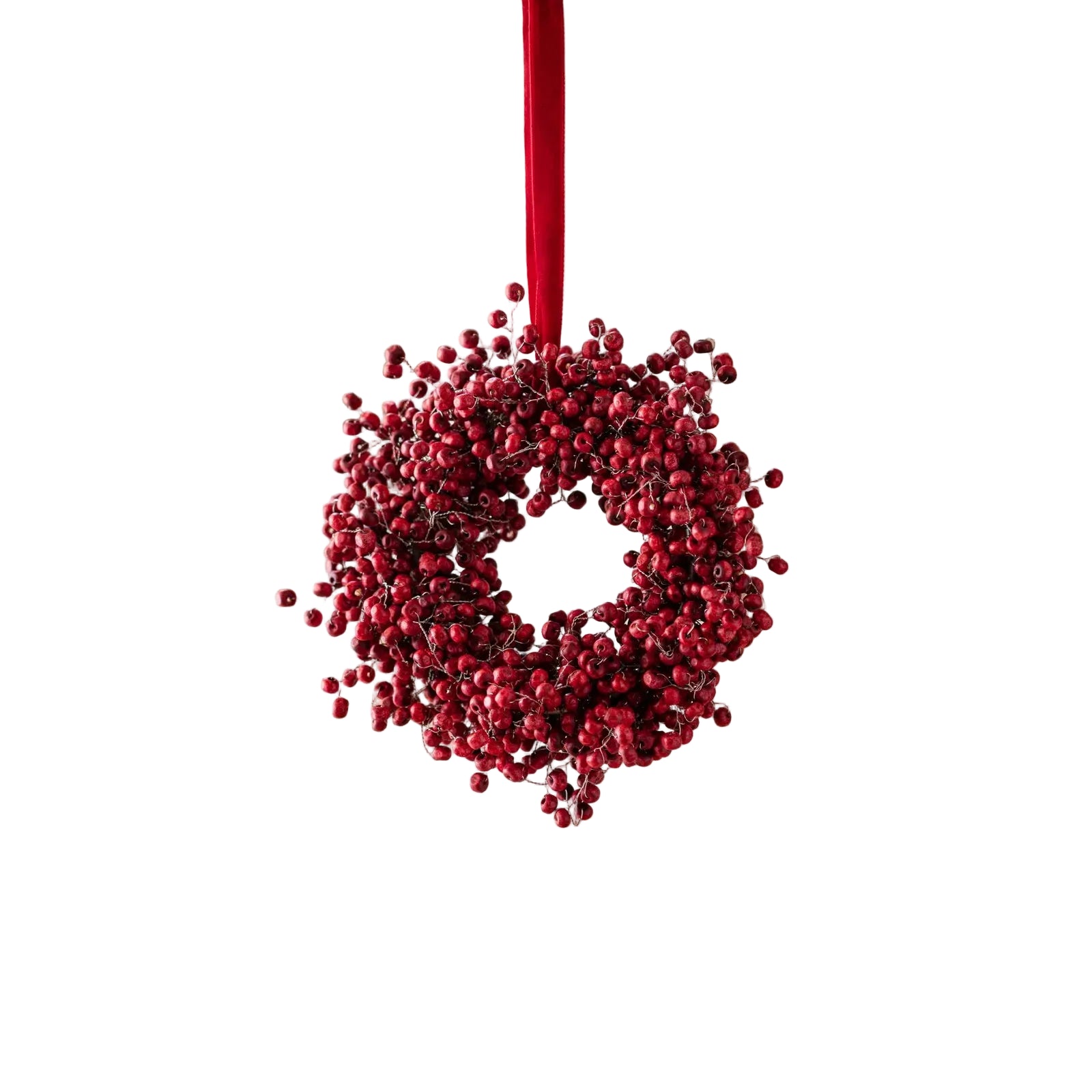 Red Wooden Berry Wreath