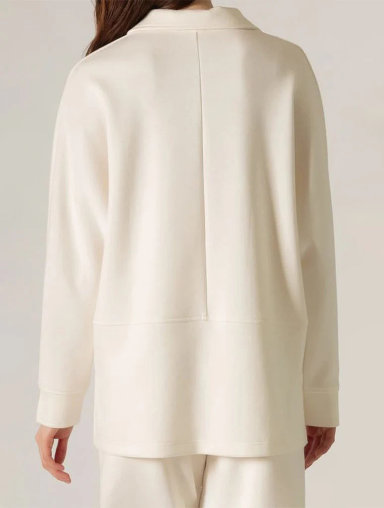 Butter Collared Long Sleeve Top - Ivory