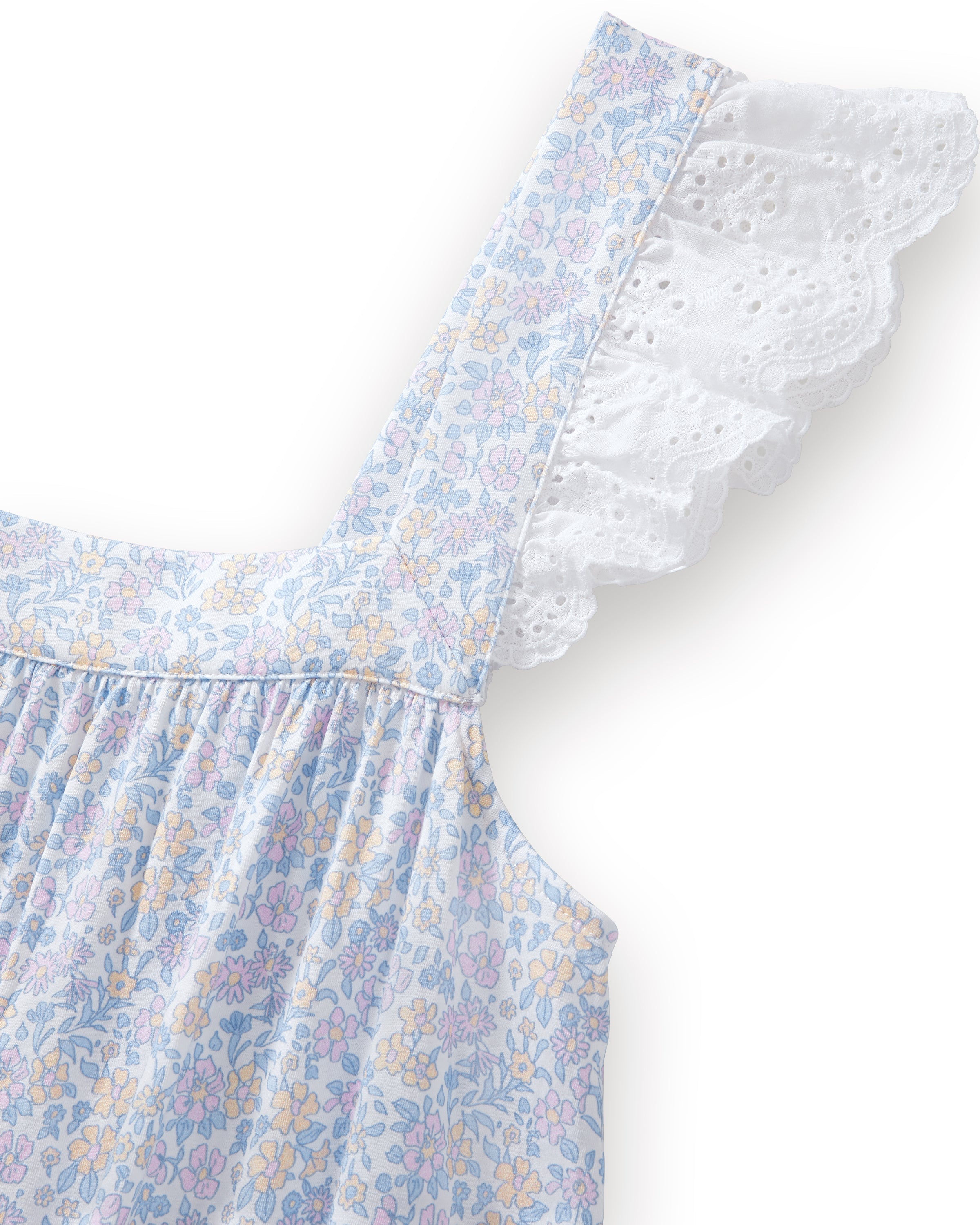Women's Lightweight Pima Clara Nightgown in Fleur Blanche