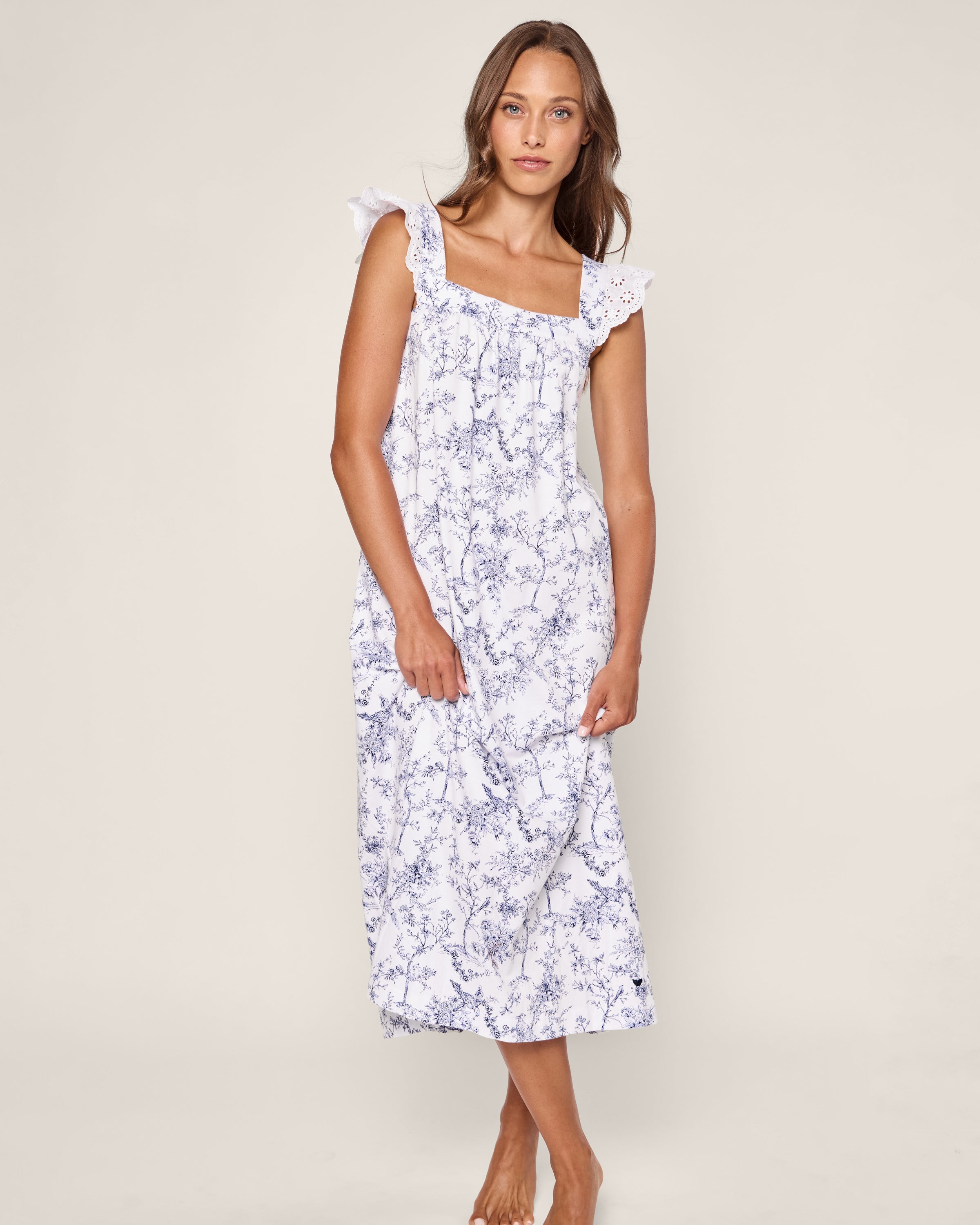Women's Pima Clara Nightgown in Timeless Toile
