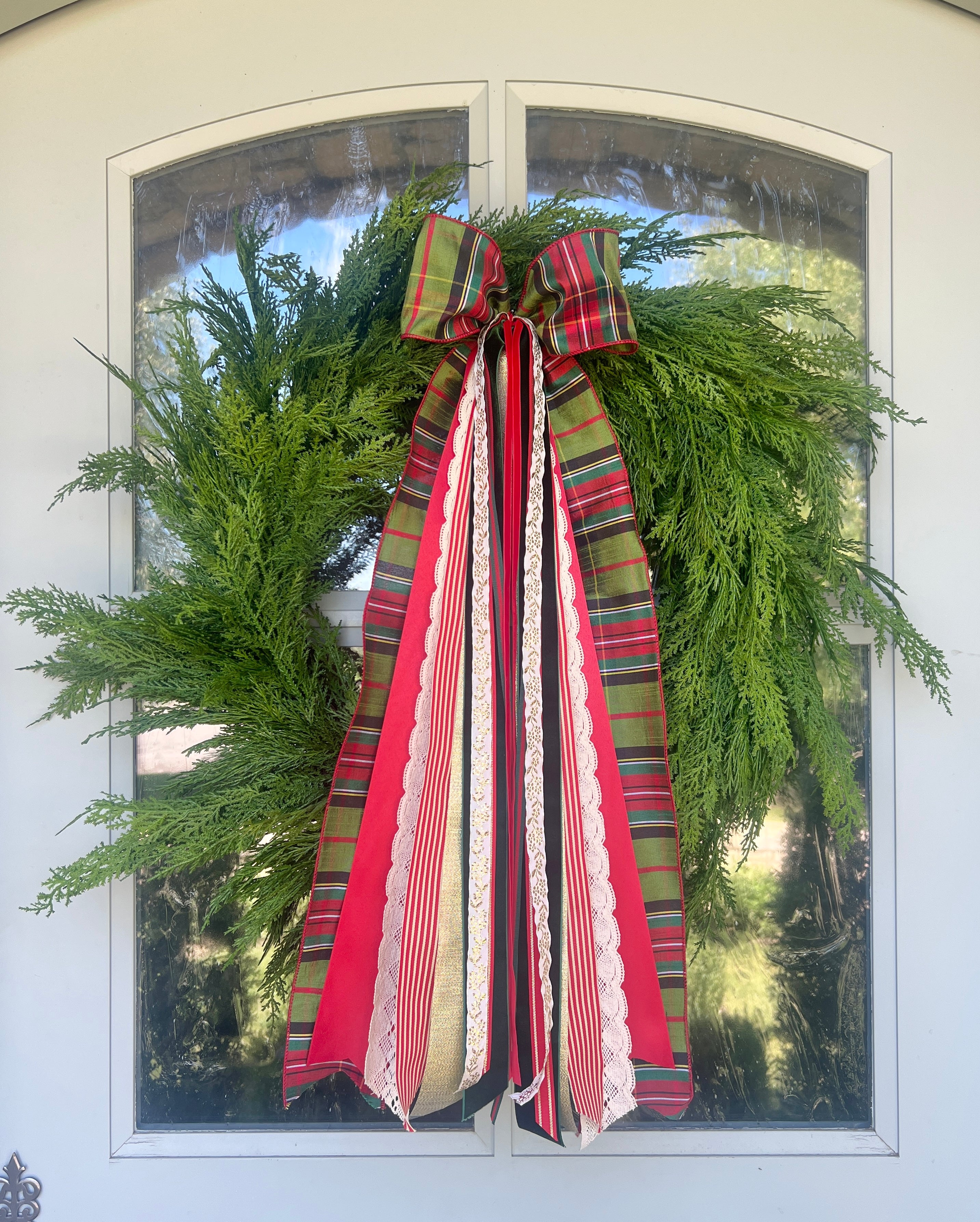 Plaid Tidings Wreath Ribbon