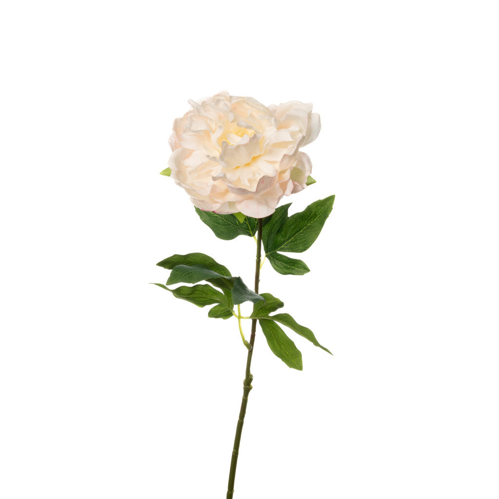 Real Touch Peony White Blush 23"