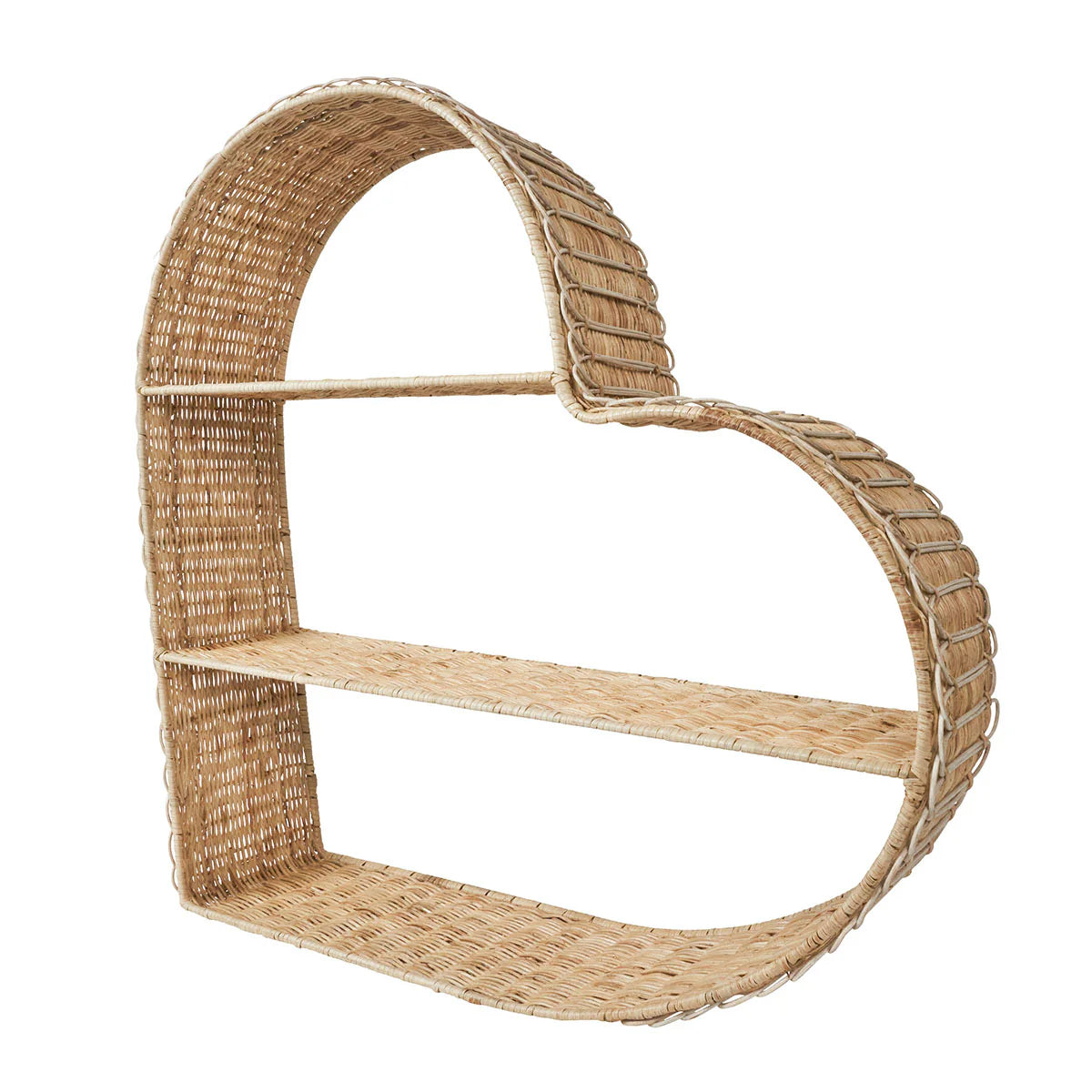 Provence Rattan Heart Shelving Unit