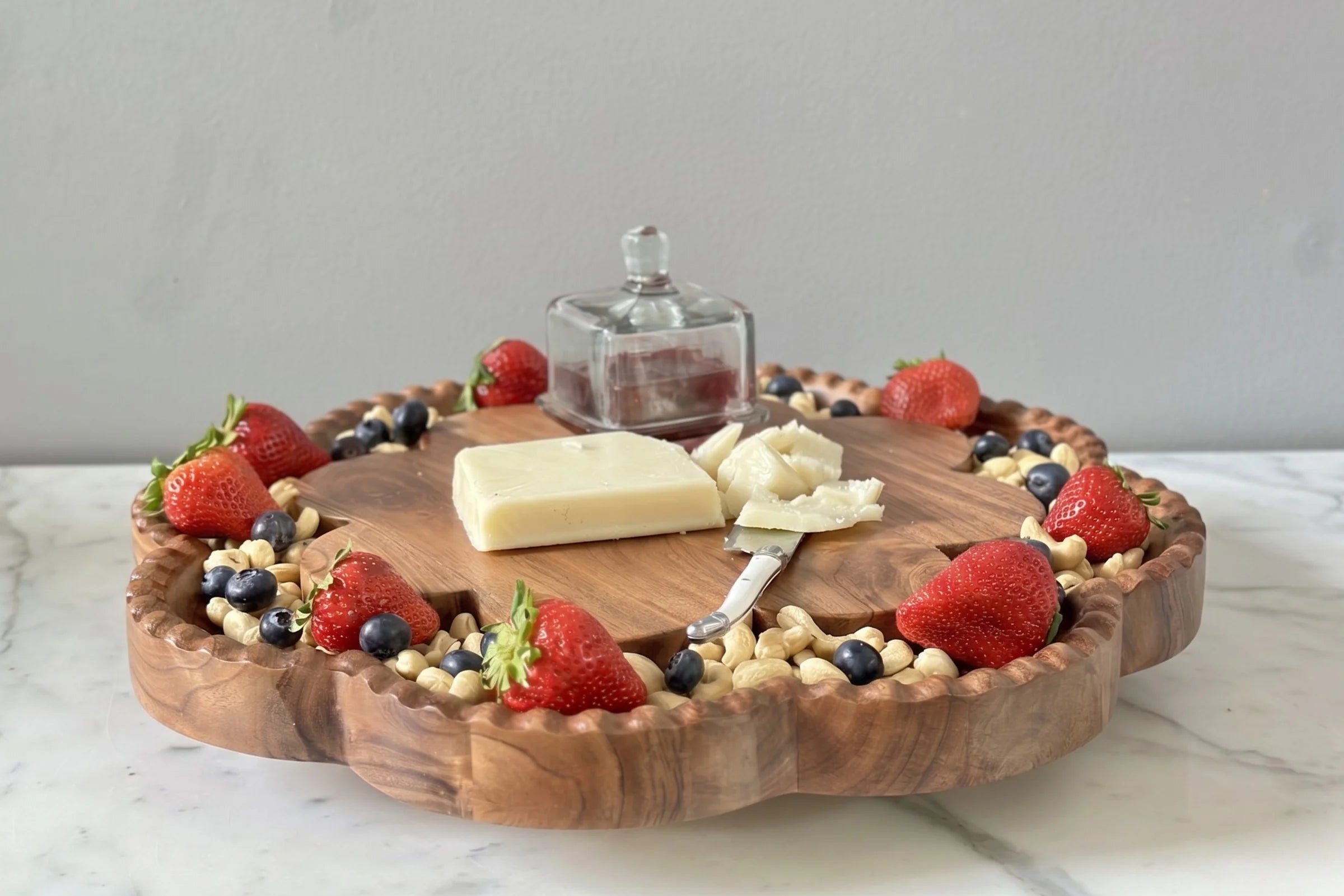 Vintage English Scalloped Lazy Susan