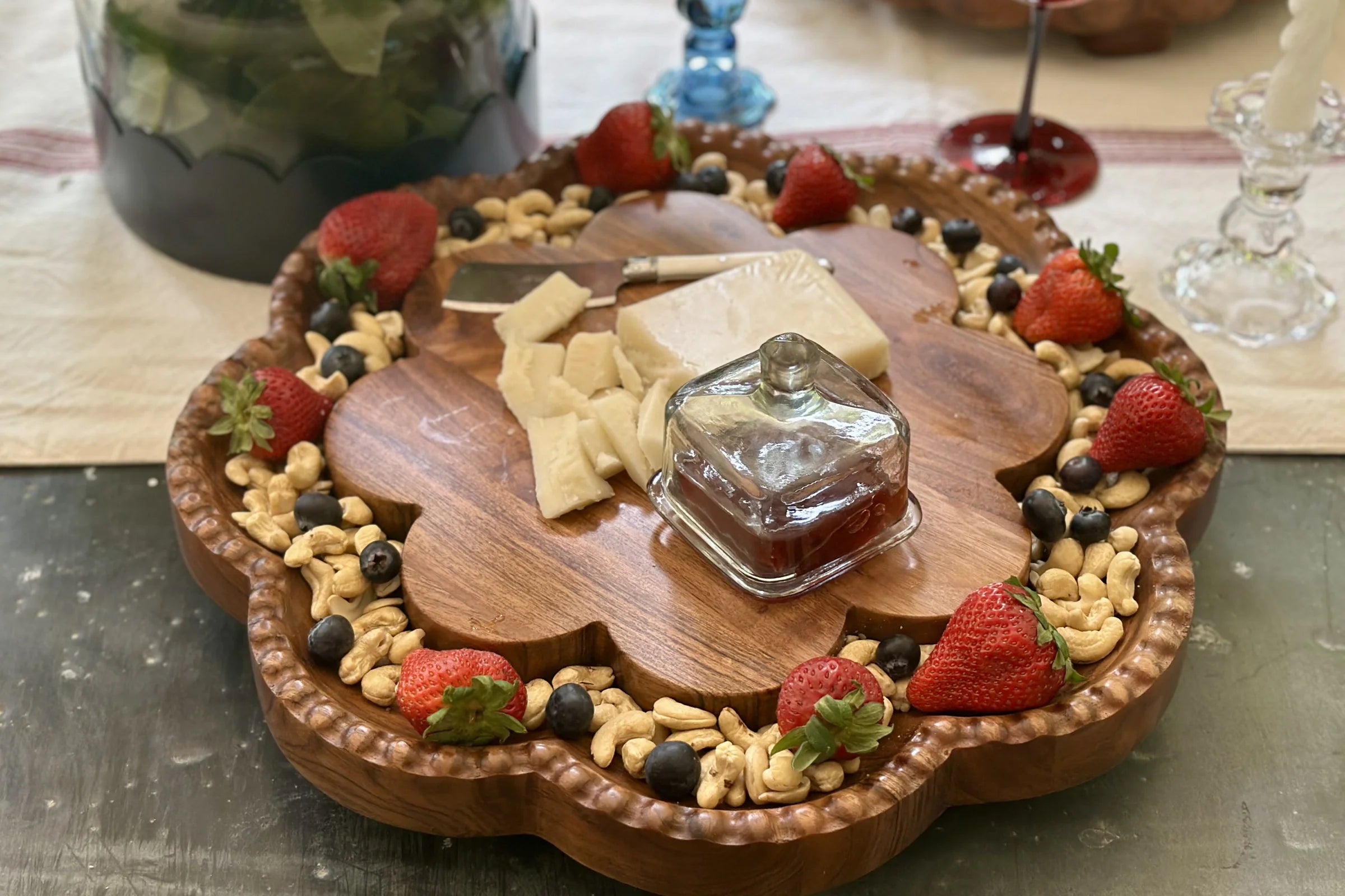 Vintage English Scalloped Lazy Susan