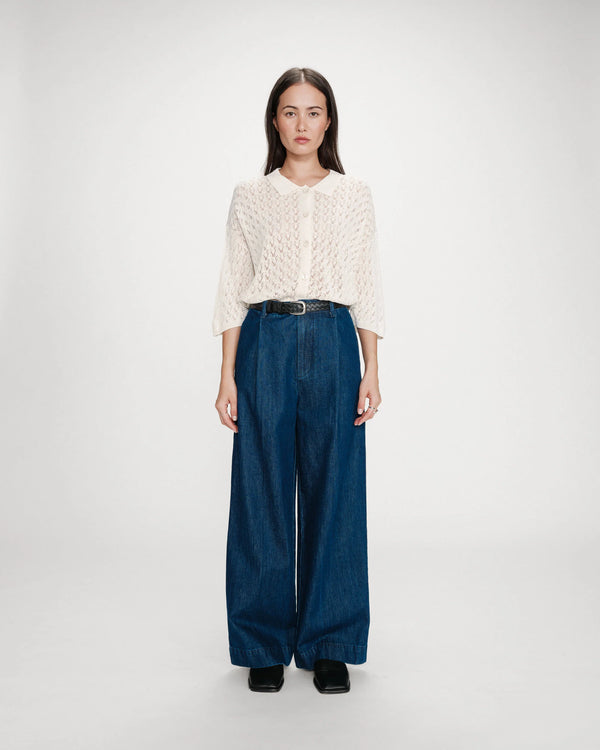 Vienne Wide-leg Denim Pants