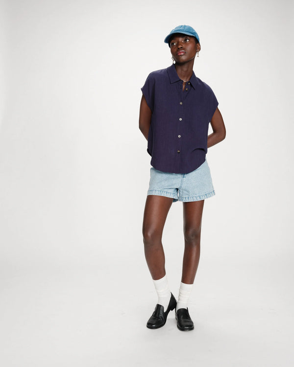 Perez Linen Shirt Marine