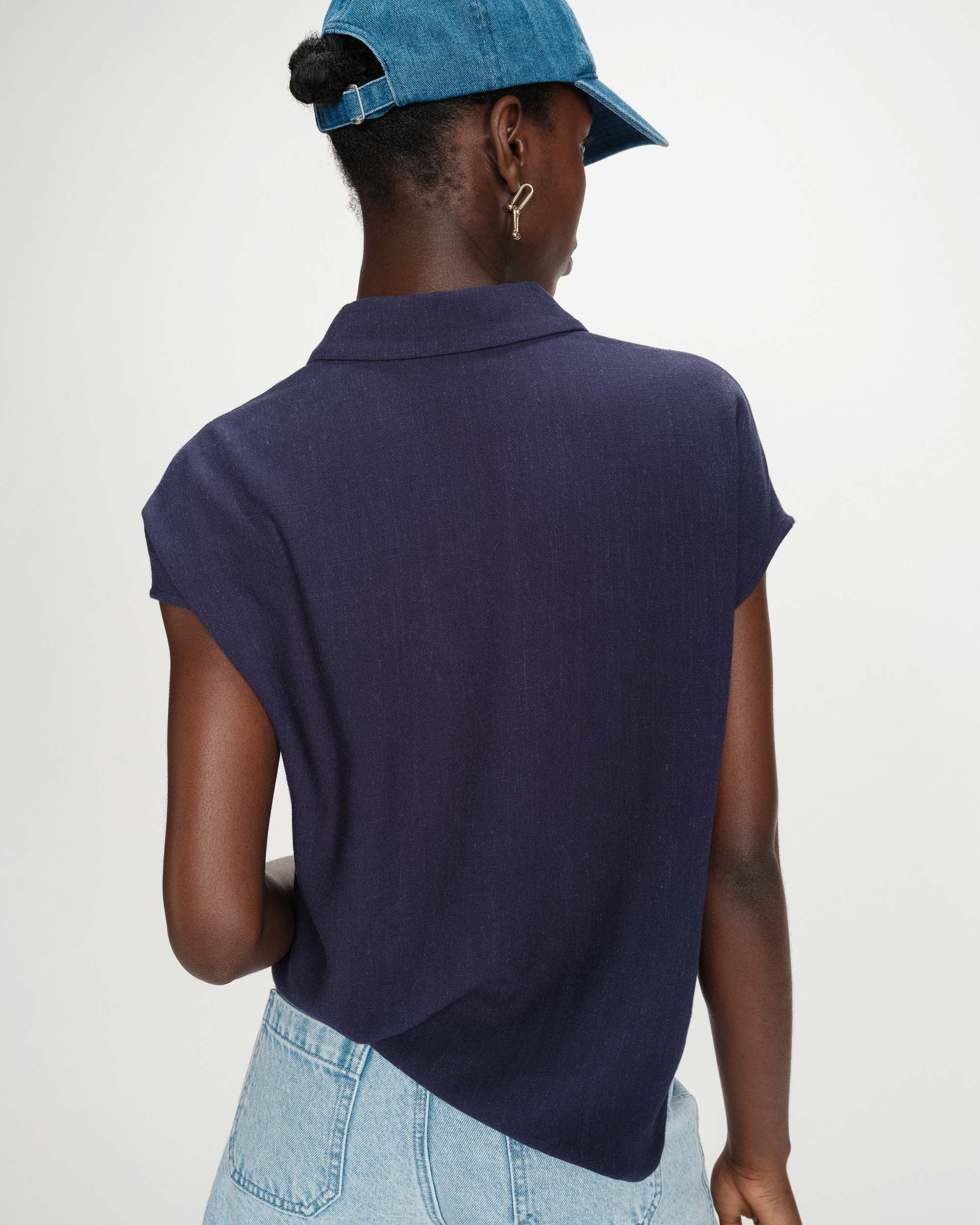 Perez Linen Shirt Marine