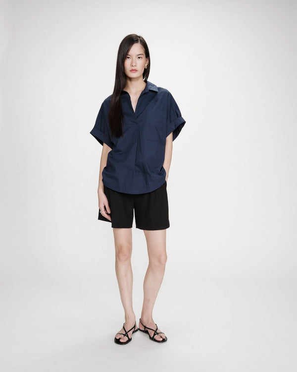 Versigny Marine Loose Cotton Blouse