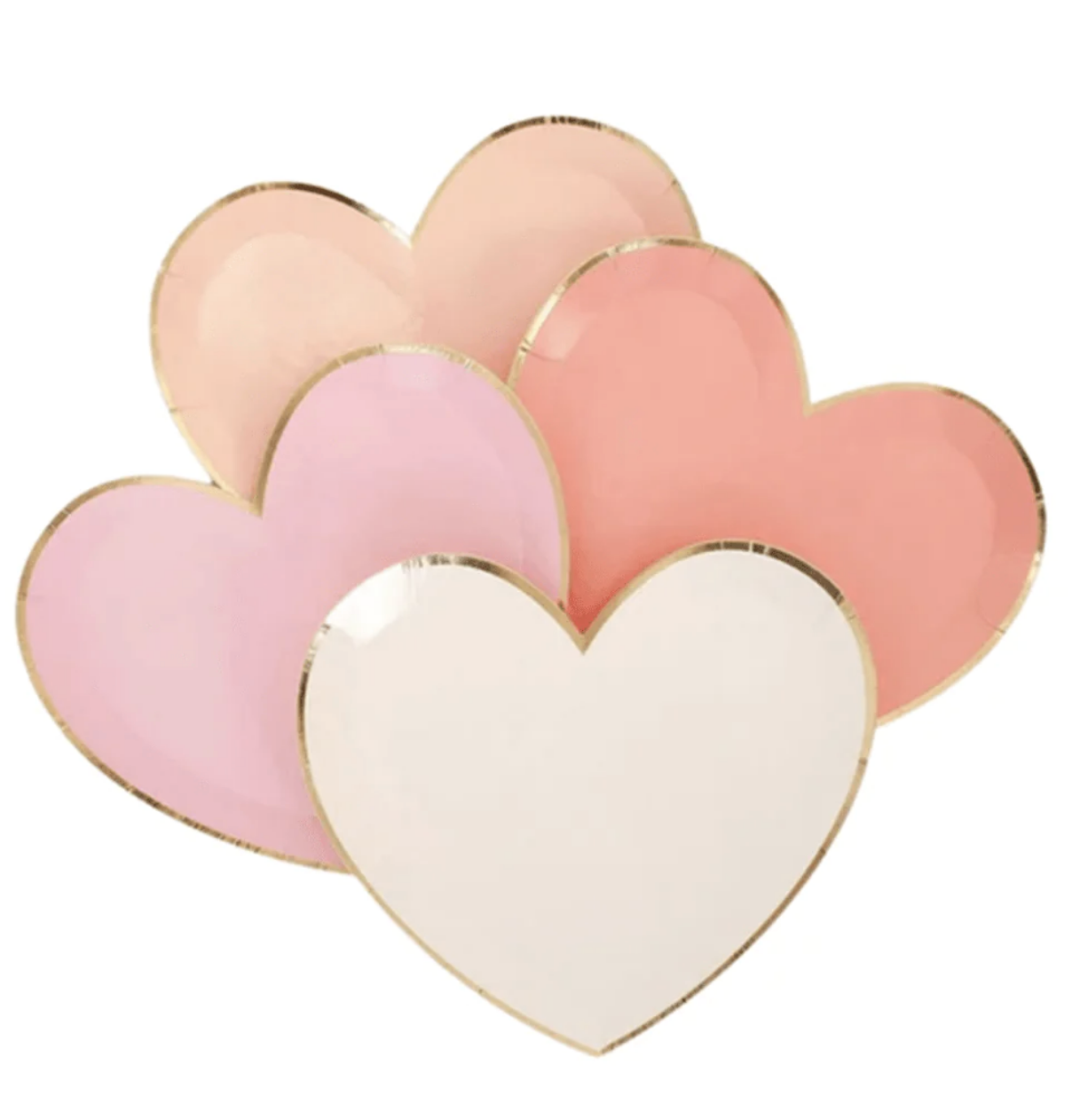 Large Heart Plates - Pink Hues