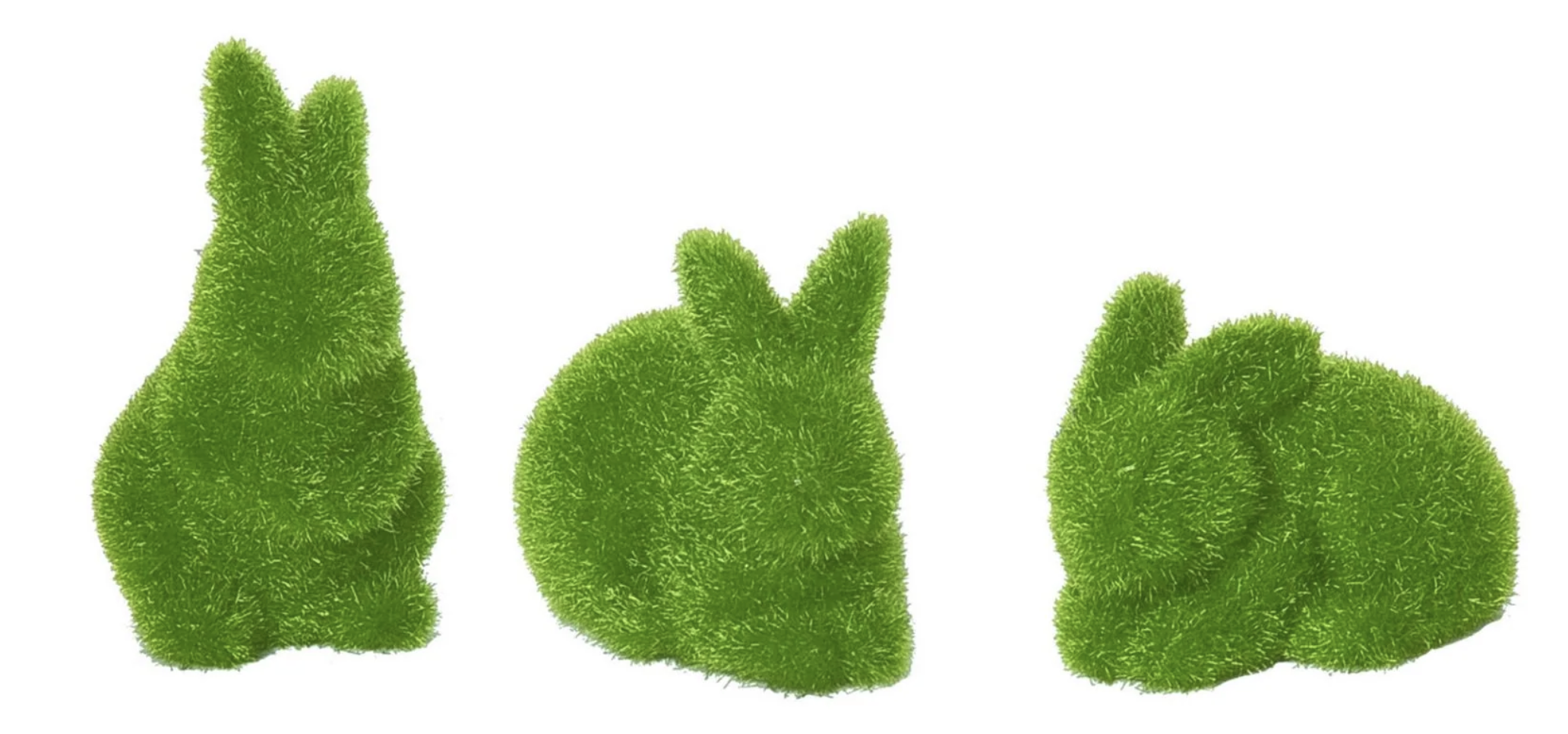 Mini Moss Flocked Bunnies