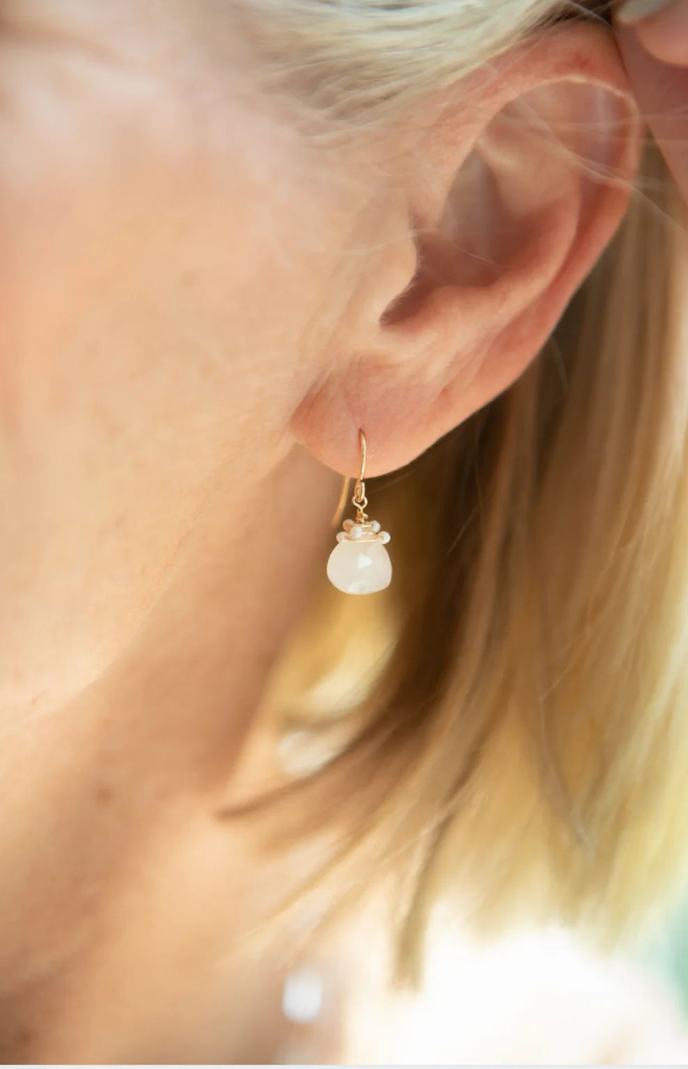 Moonstone Drop Earrings