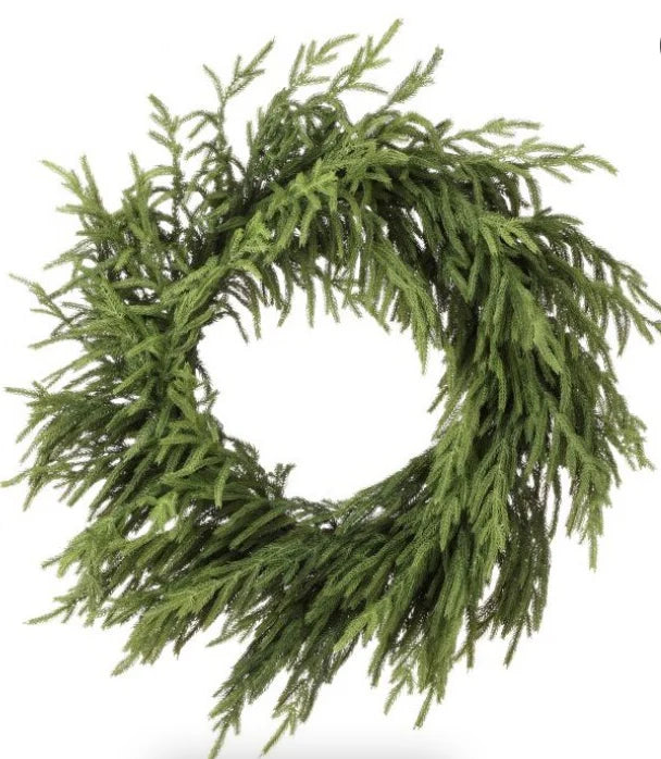 30" Just Cut Nat Tch Norfolk Pine Wreath