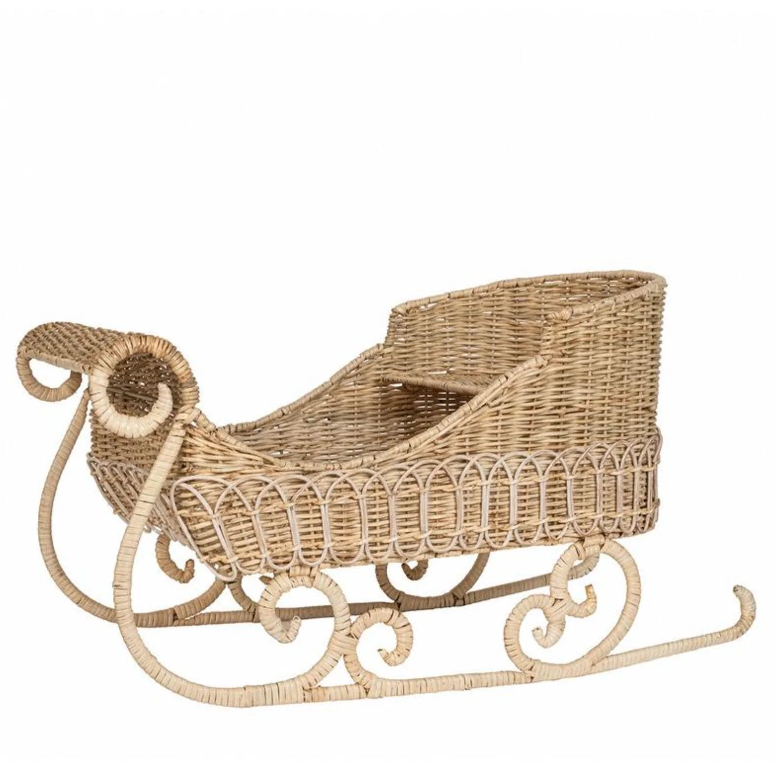 Provence Rattan Sleigh ­Whitewash