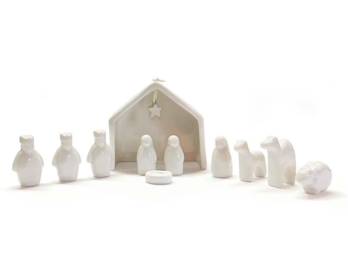 Miniature Nativity Scene Set in Gift Box