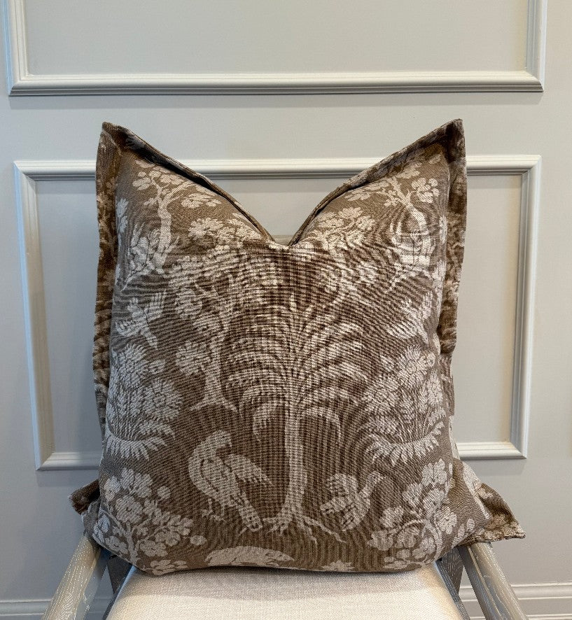Brown Forest Pillow 22" x 22"