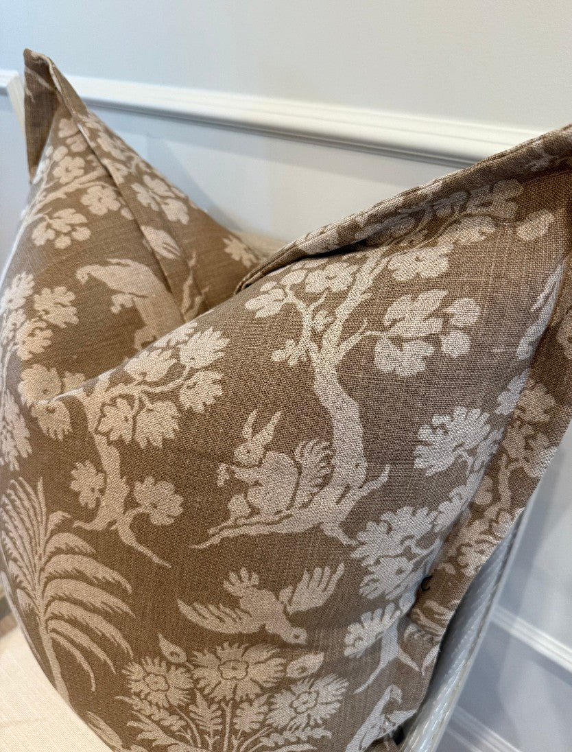 Brown Forest Pillow 22" x 22"