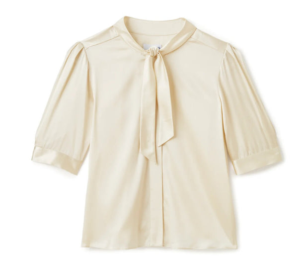 Peggy Short Sleeve Blouse Ivory