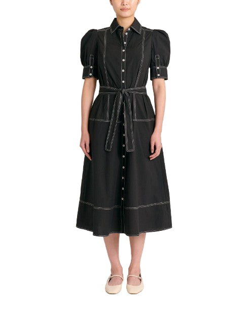 Francesca Noir Midi Dress