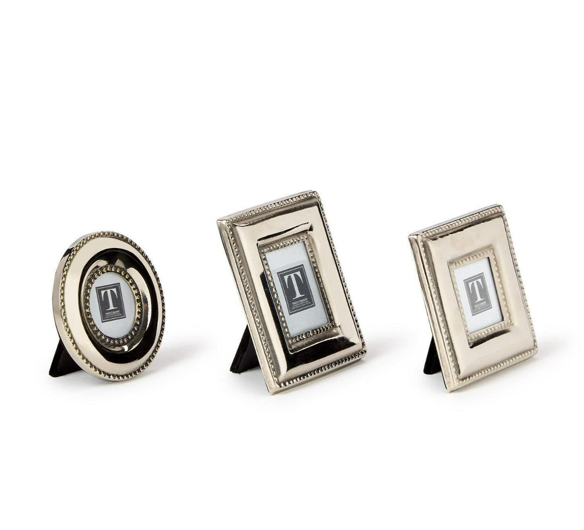 Silver Bead Mini Photo Frame