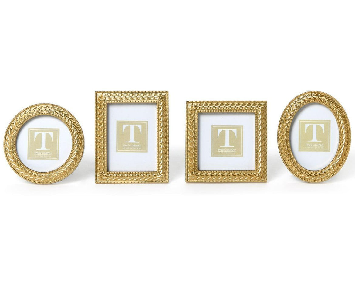 Laurel Wreath Gold Photo Frame