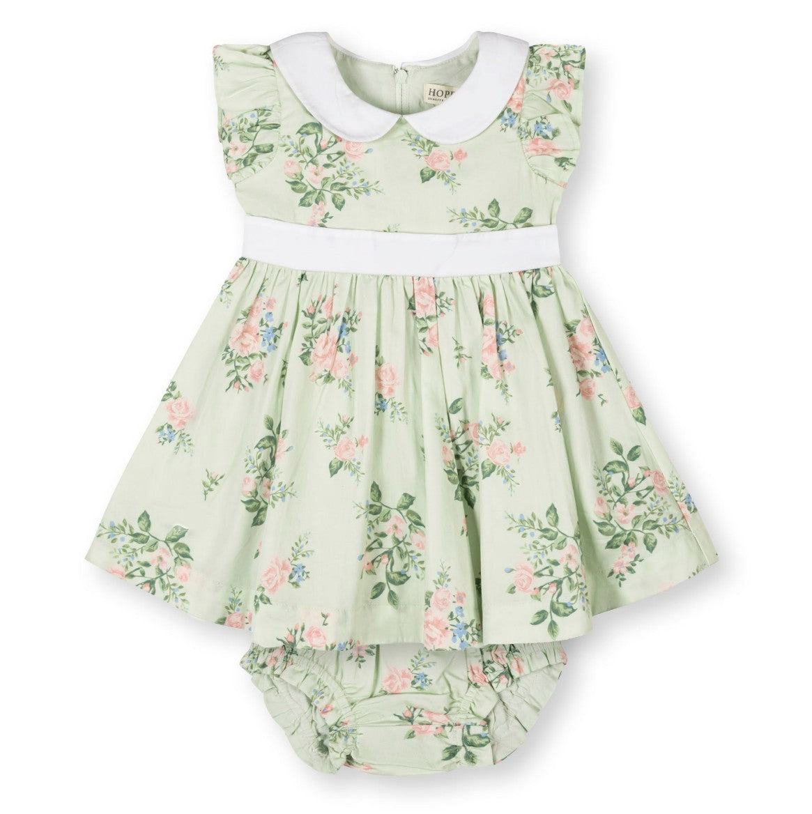 Chateau Floral Peter Pan Collar Party Dress