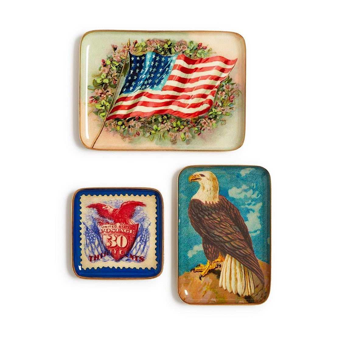 Vintage America Metal Trinket Tray