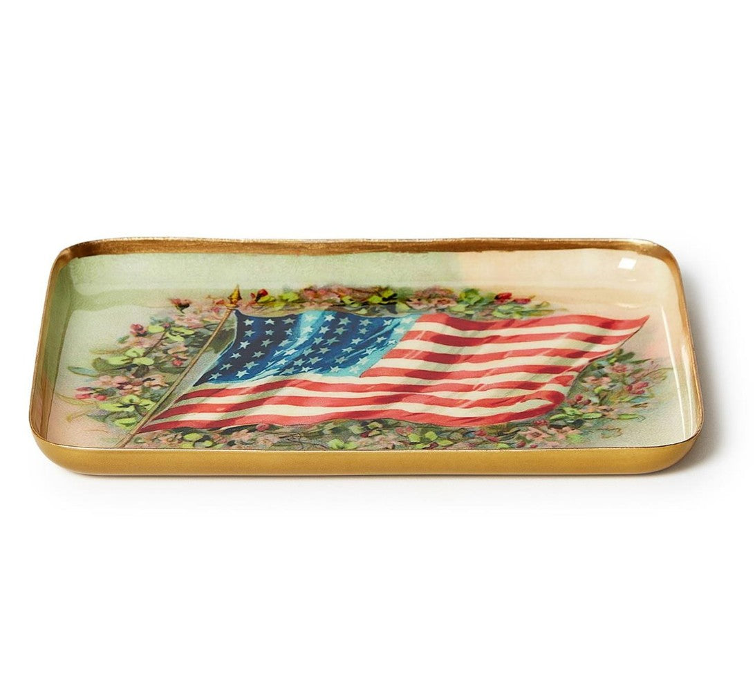 Vintage America Metal Trinket Tray