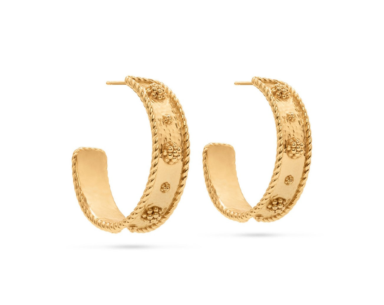 Berry Classic Medium Hoop Earrings Gold