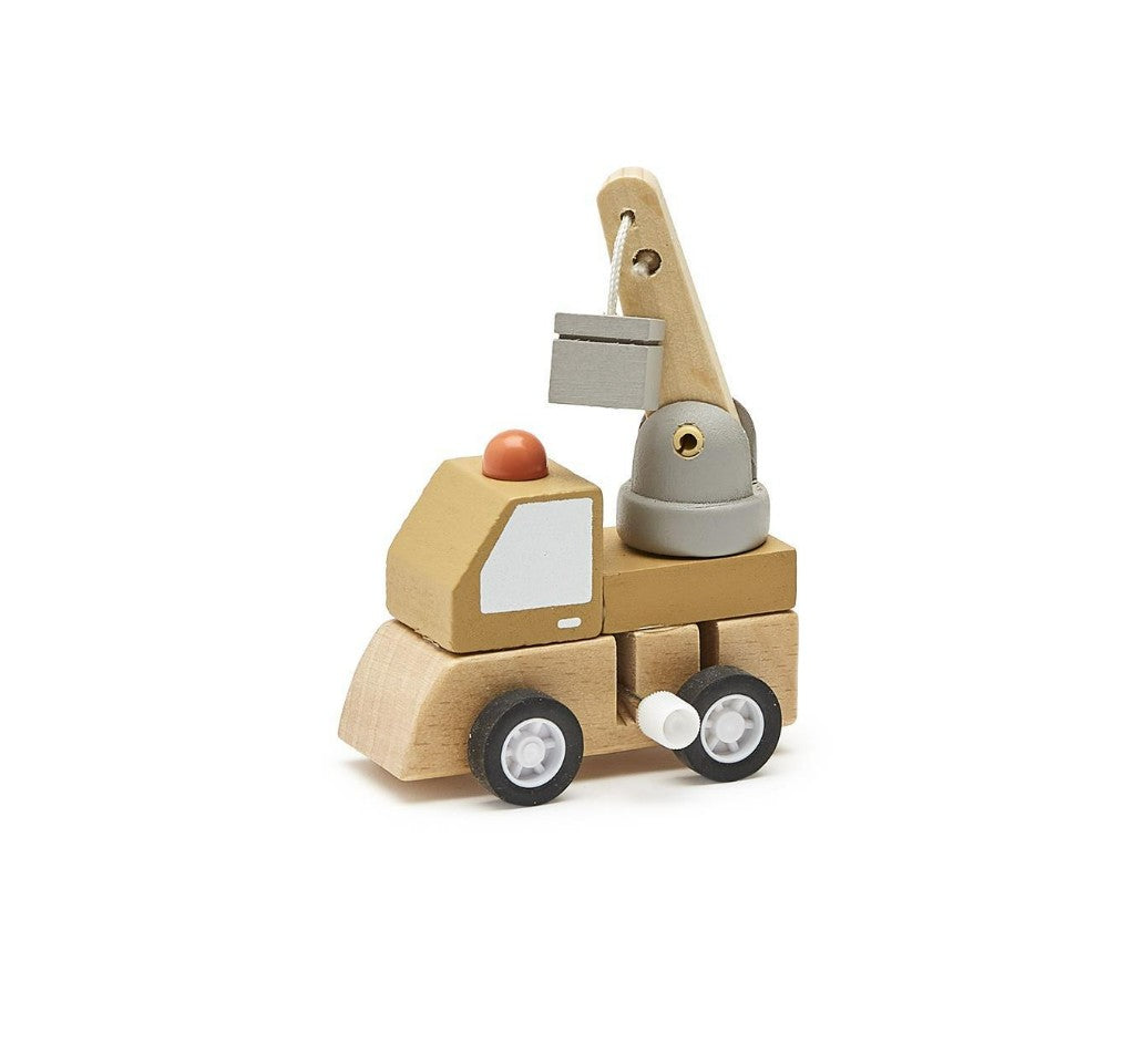 Wooden Wind-Up Construction Truck