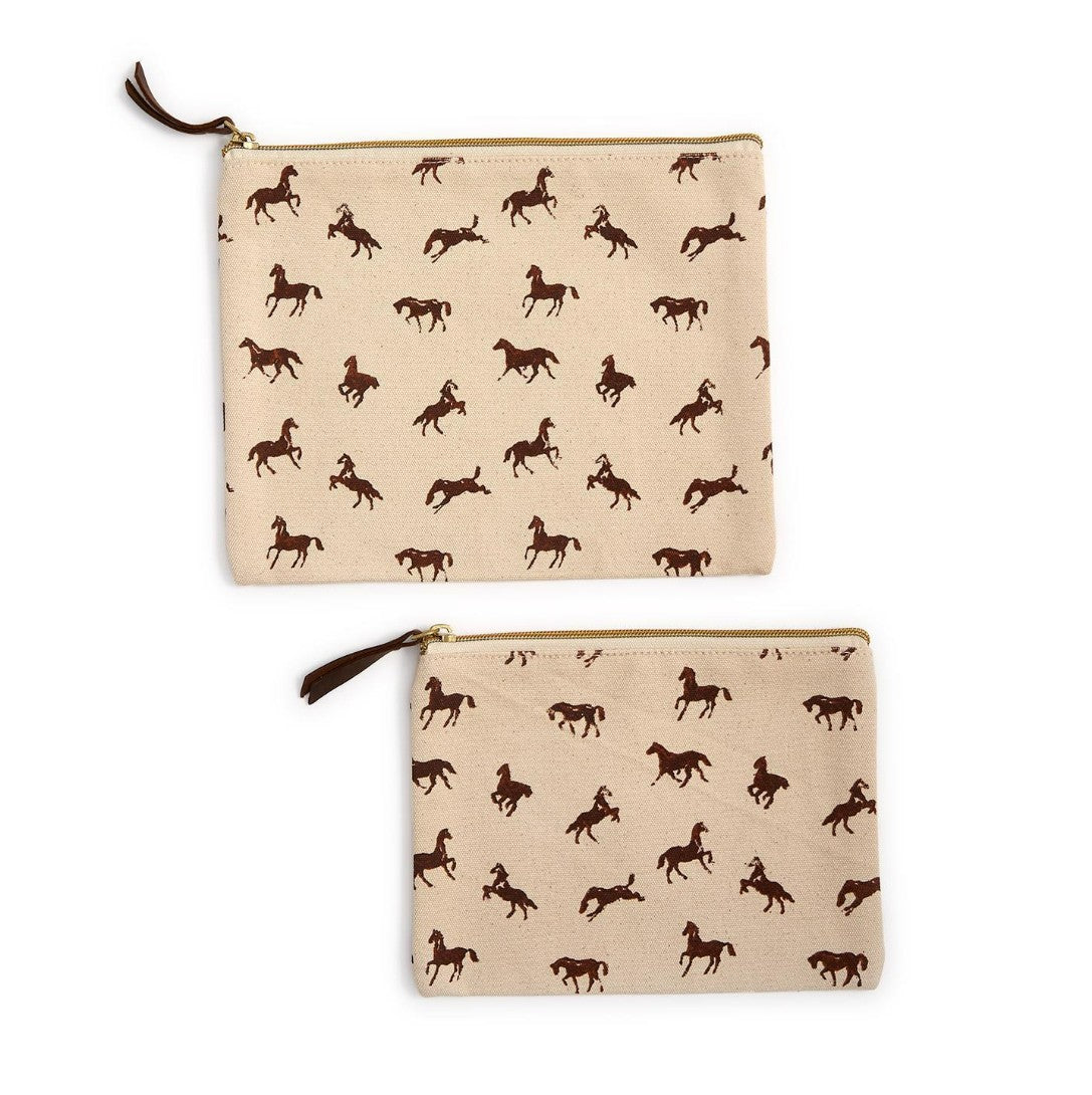 Horse Cotton Canvas Pouch