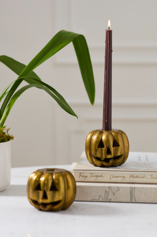 Carved Pumpkin Candleholder