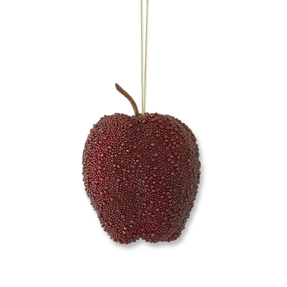 Burgundy Apple Ornament
