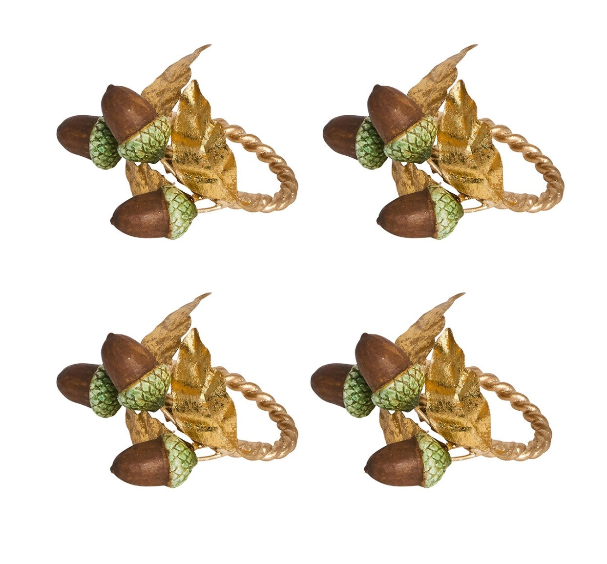 Forest Walk Acorn Napkin Ring Set of 4
