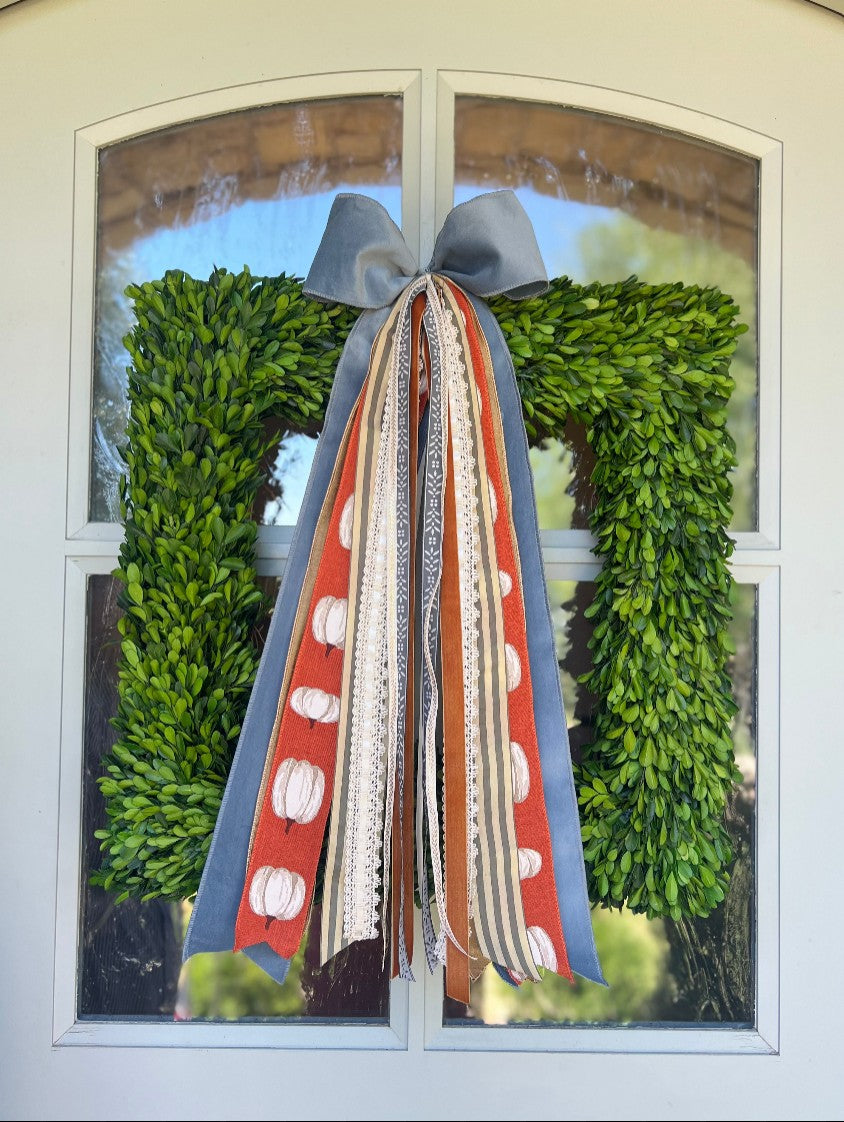 Preserved Boxwood Country Manor Square Wreath 20"