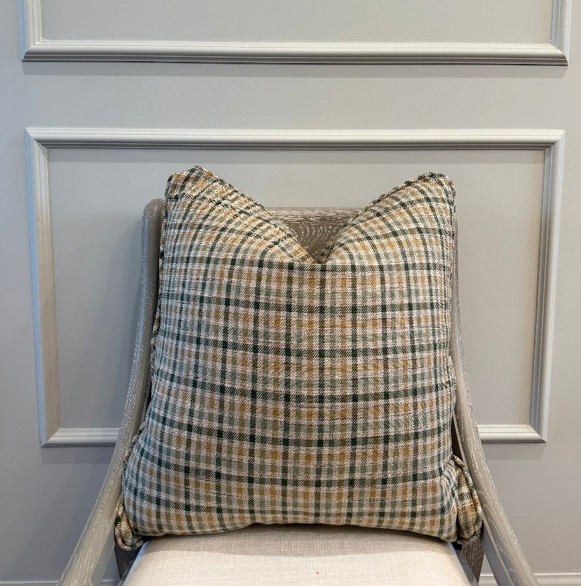 Green Houndstooth Pillow 20 x 20