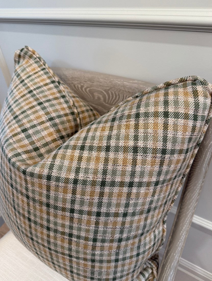 Green Houndstooth Pillow 20 x 20